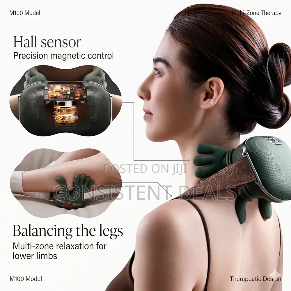 Heated Massager, Wireless Portable Shiatsu Neck and Back Massager