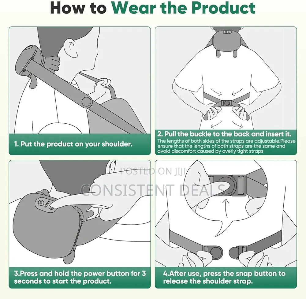 Heated Massager, Wireless Portable Shiatsu Neck and Back Massager
