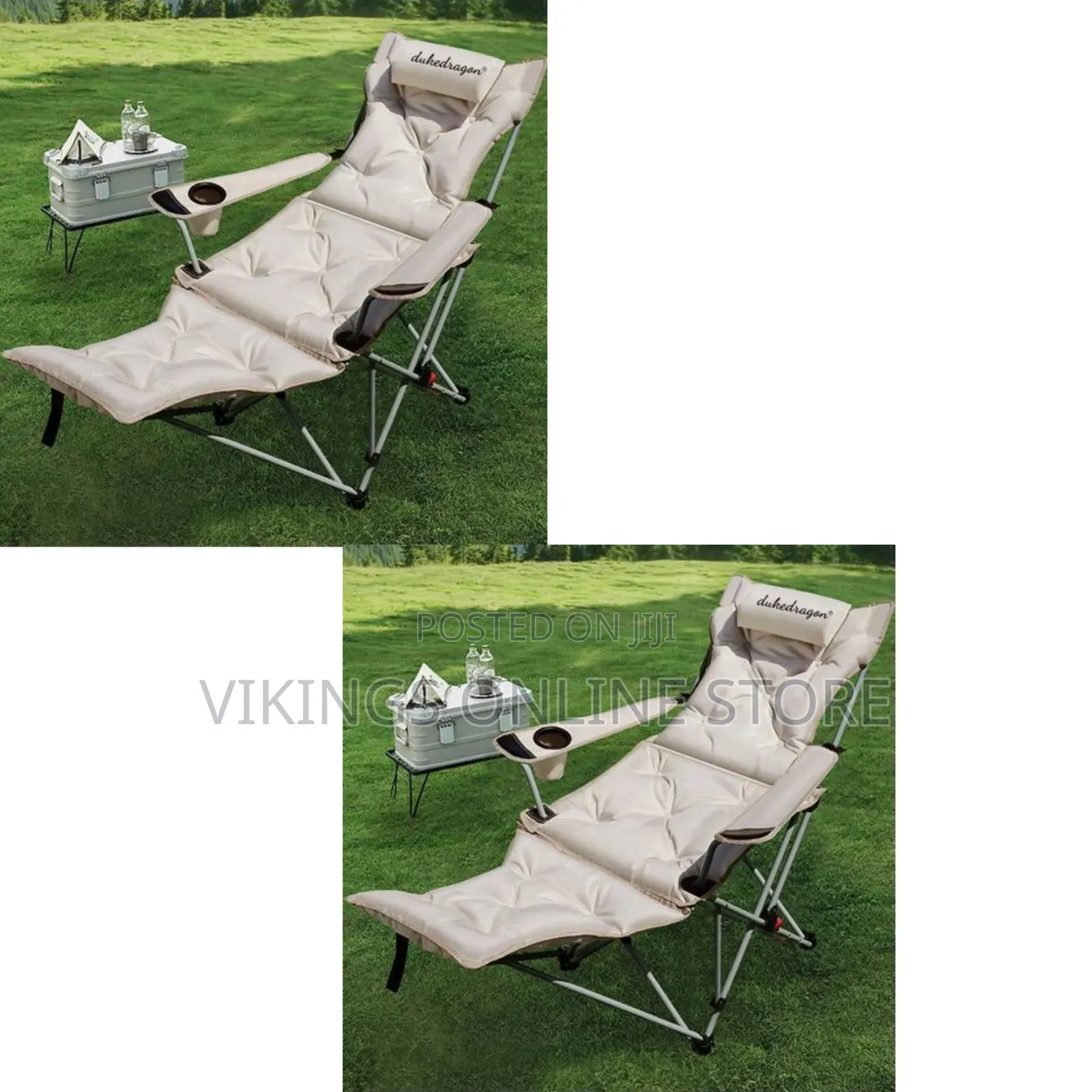 Foldable Camp Chair + Leg Rest