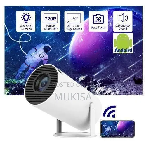 Wireless Projector With Android TV 12.0,5G WiFi Bluetooth Projector