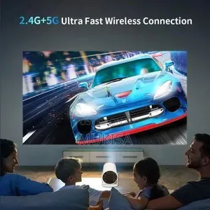 Wireless Projector With Android TV 12.0,5G WiFi Bluetooth Projector