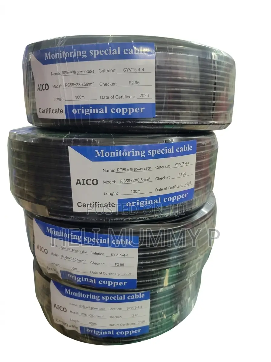 AICO RG59 Coaxial Cables With Power 100M