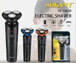 Sokany Men's Electric Shaver – 3 Head Rotary Razor With USB Charging