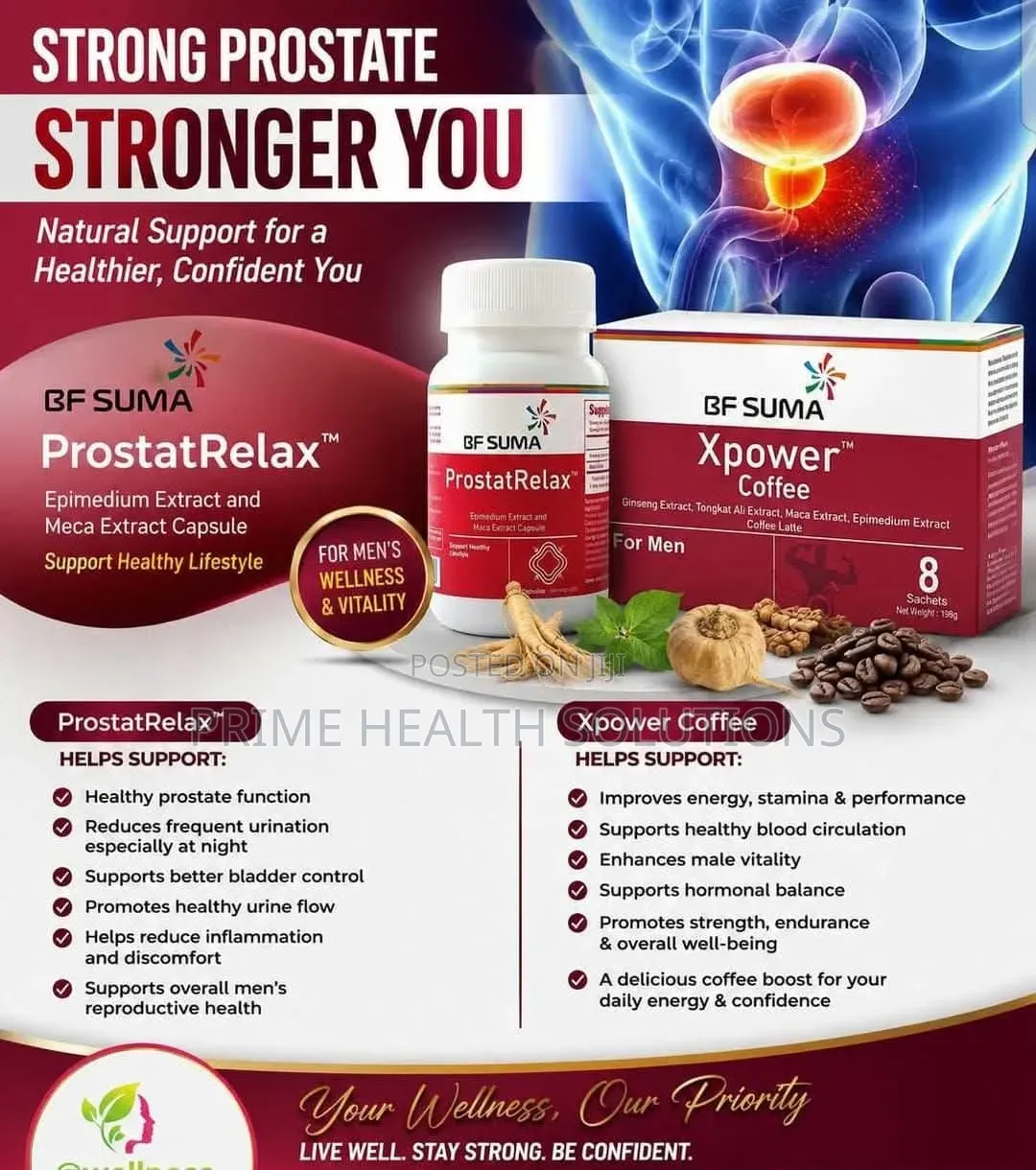 Prostate Relax Capsules and Coffee