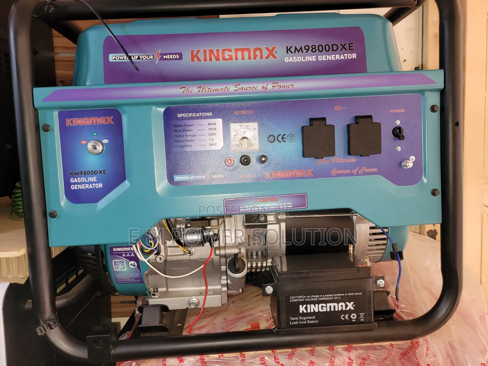 Kingmax Petrol Generator Key Start and Manual It Has Wells