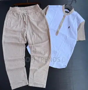 Gent’S Collarless Linen Two Pieces
