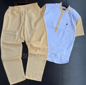 Gent’S Collarless Linen Two Pieces