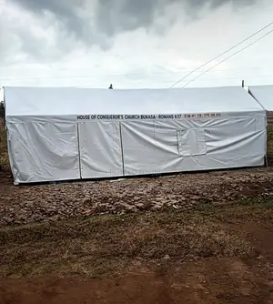 Gabled PVC Field Tent (Material- And Shape-Specific Technical