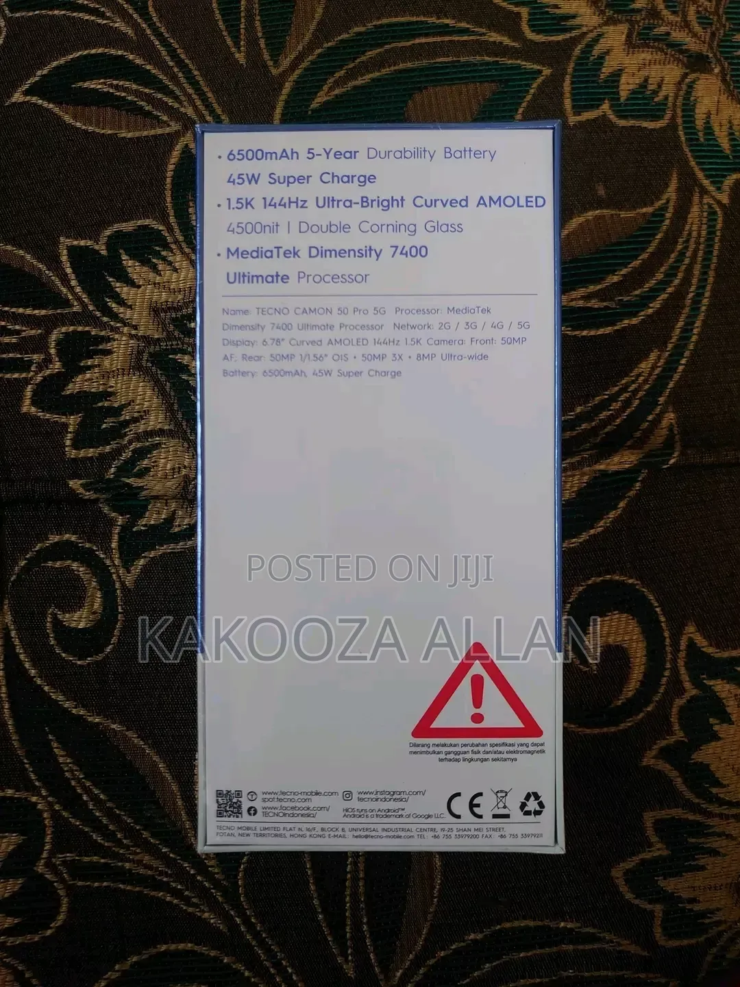 New Tecno Camon 50 Pro 256 GB Pink