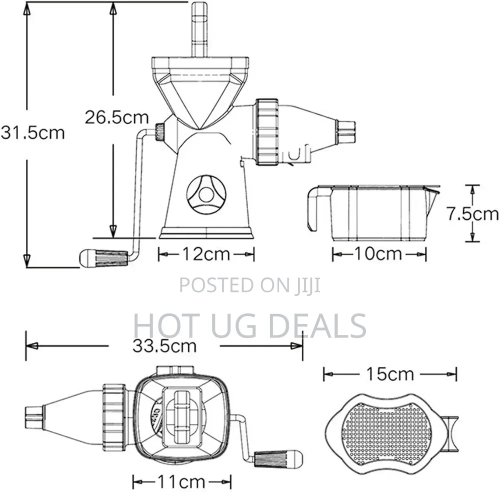 Multi-Function Manual Juicer Machine | Hand Press Cold Extractor
