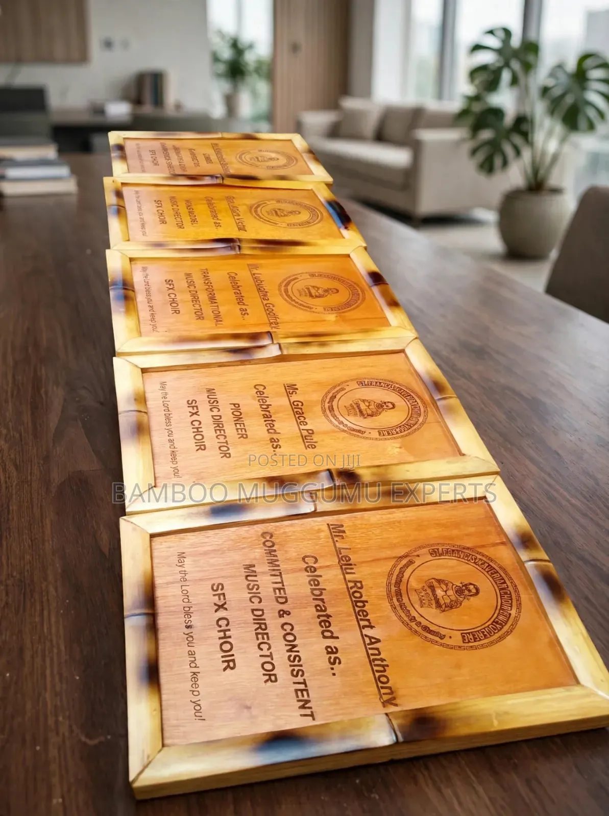 Bamboo Hard Wood Engraved Awards