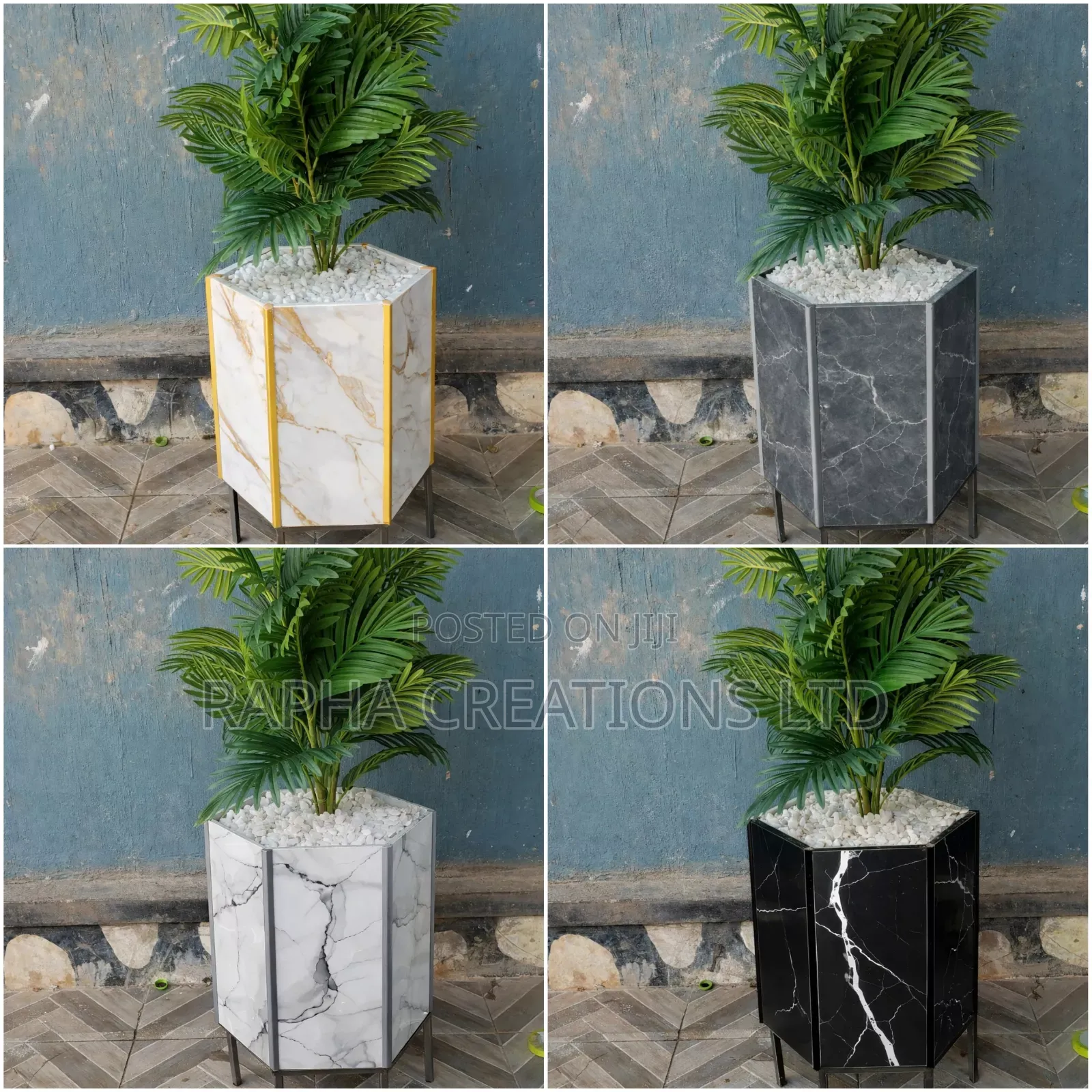 Ceramic Tile Flower Pots/Tiles/ Pots/Vases Flowers Are Sold Separately
