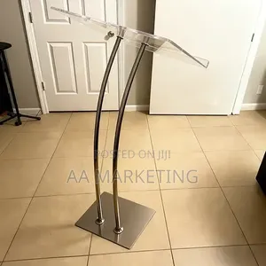 Metallic Double Pole Stand Podium