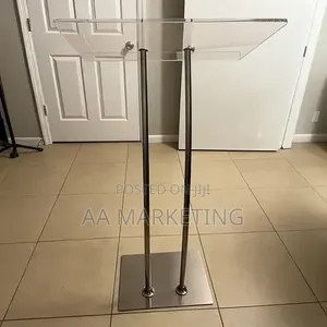 Metallic Double Pole Stand Podium