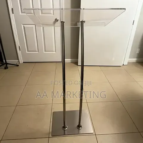 Metallic Double Pole Stand Podium