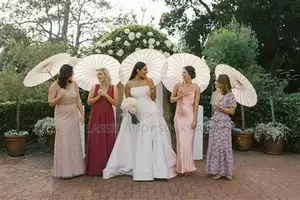 Small Elegant White Wedding Umbrella