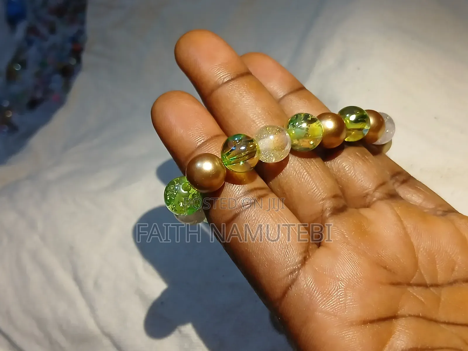 Citrine and Sage Braclet