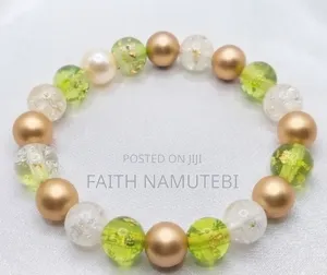 Citrine and Sage Braclet