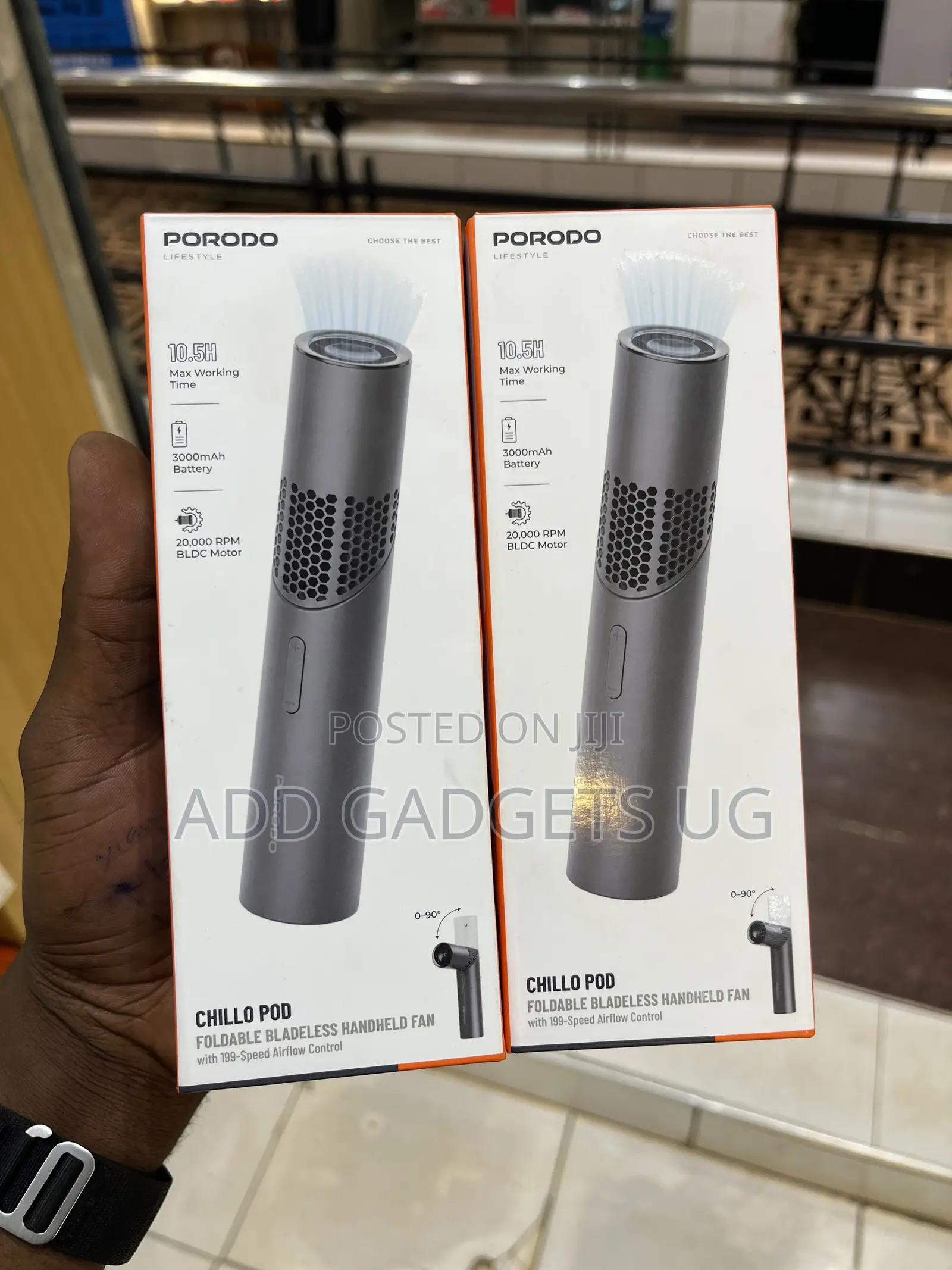 Porodo Chillo Pod Foldable Handheld Fan