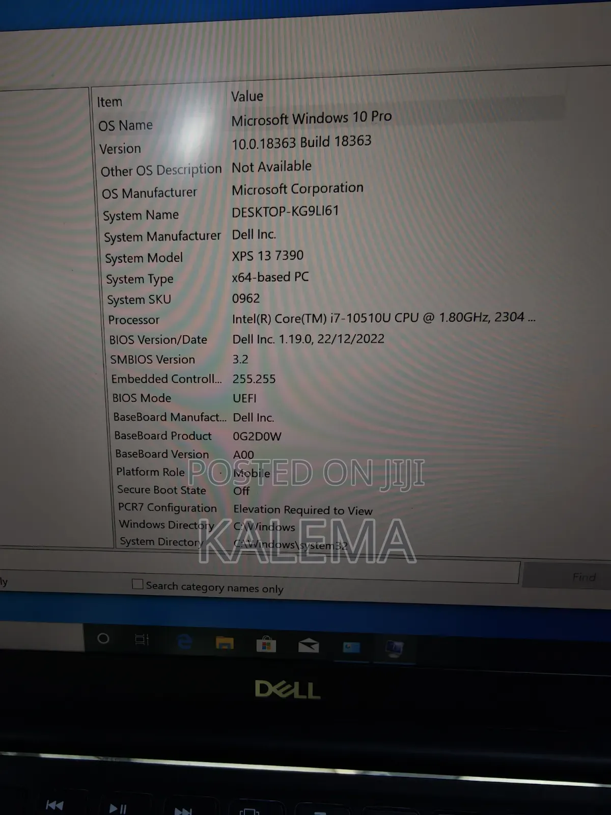 New Laptop Dell XPS 13 7390 16GB Intel Core i7 SSD 256GB