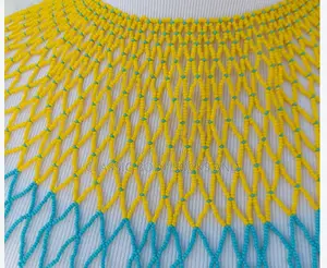 Yellow Craft Small Bead Netted Necklace