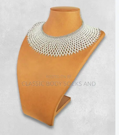 Silver Craft Small Bead Netted Necklace