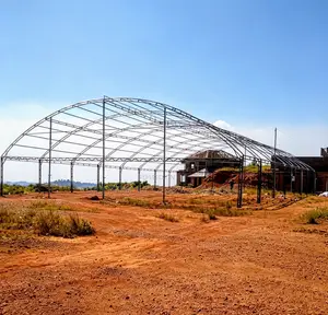 Large-Scale Modular Barrel Vault Steel Truss Skeleton /
