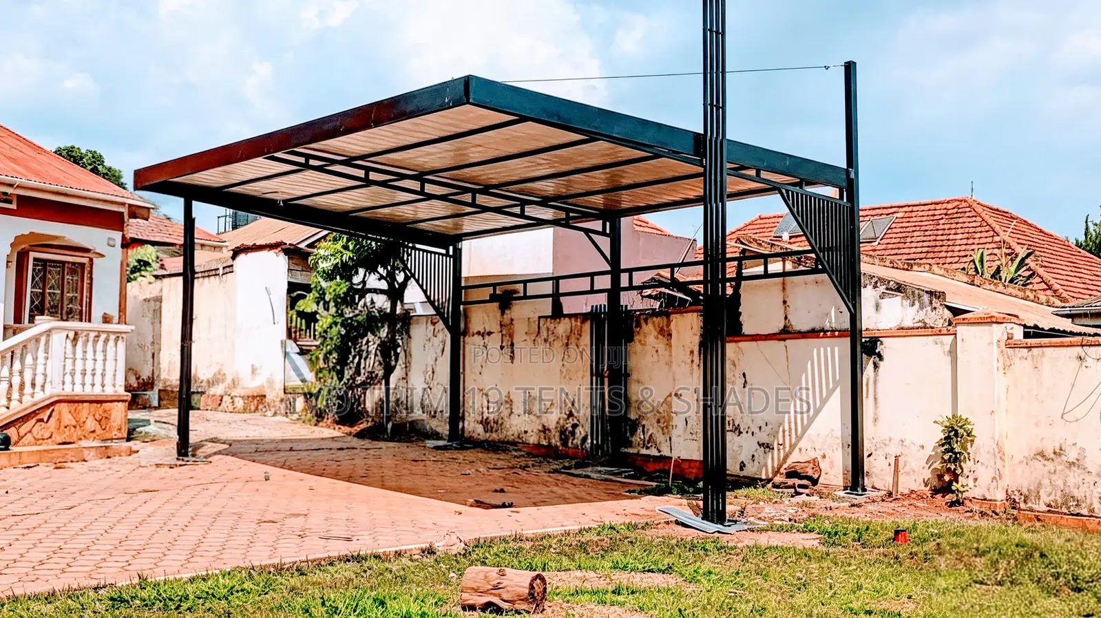 Heavy-Duty Double-Bay Parking Shelter