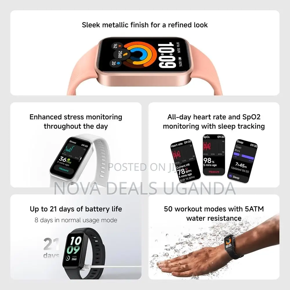 Xiaomi Smart Band 11 Active, Fitness Tracker for Man Woman, Black