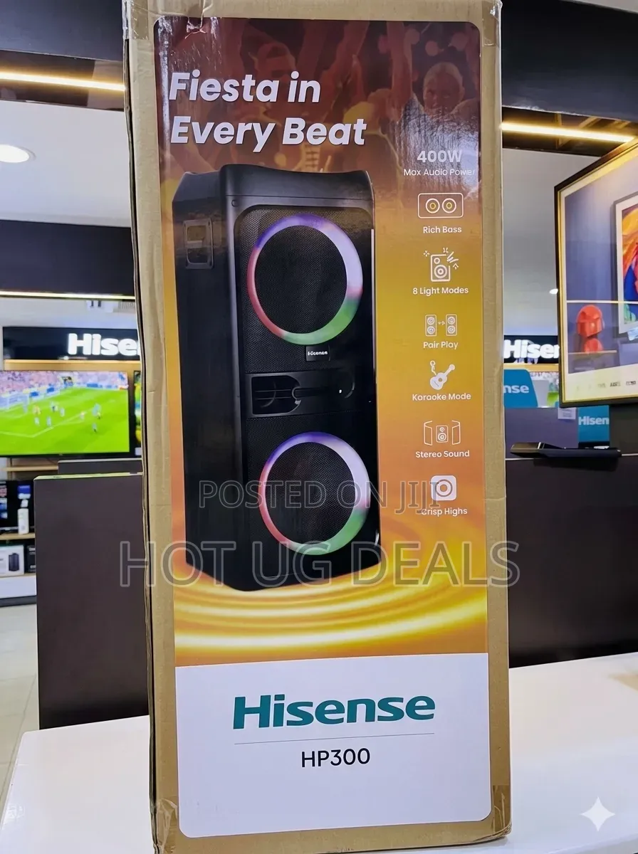 Hisense HP300 400W DJ Party Bluetooth Speaker With Bass, Lights