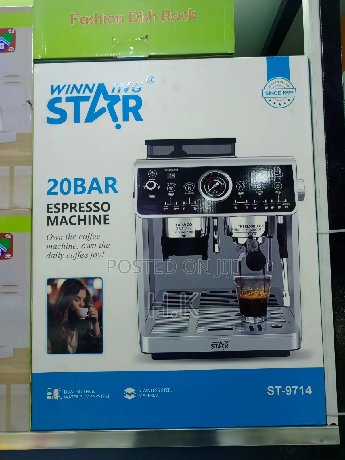 Semi-Automatic Espresso Machine With a Built-in Grinder.