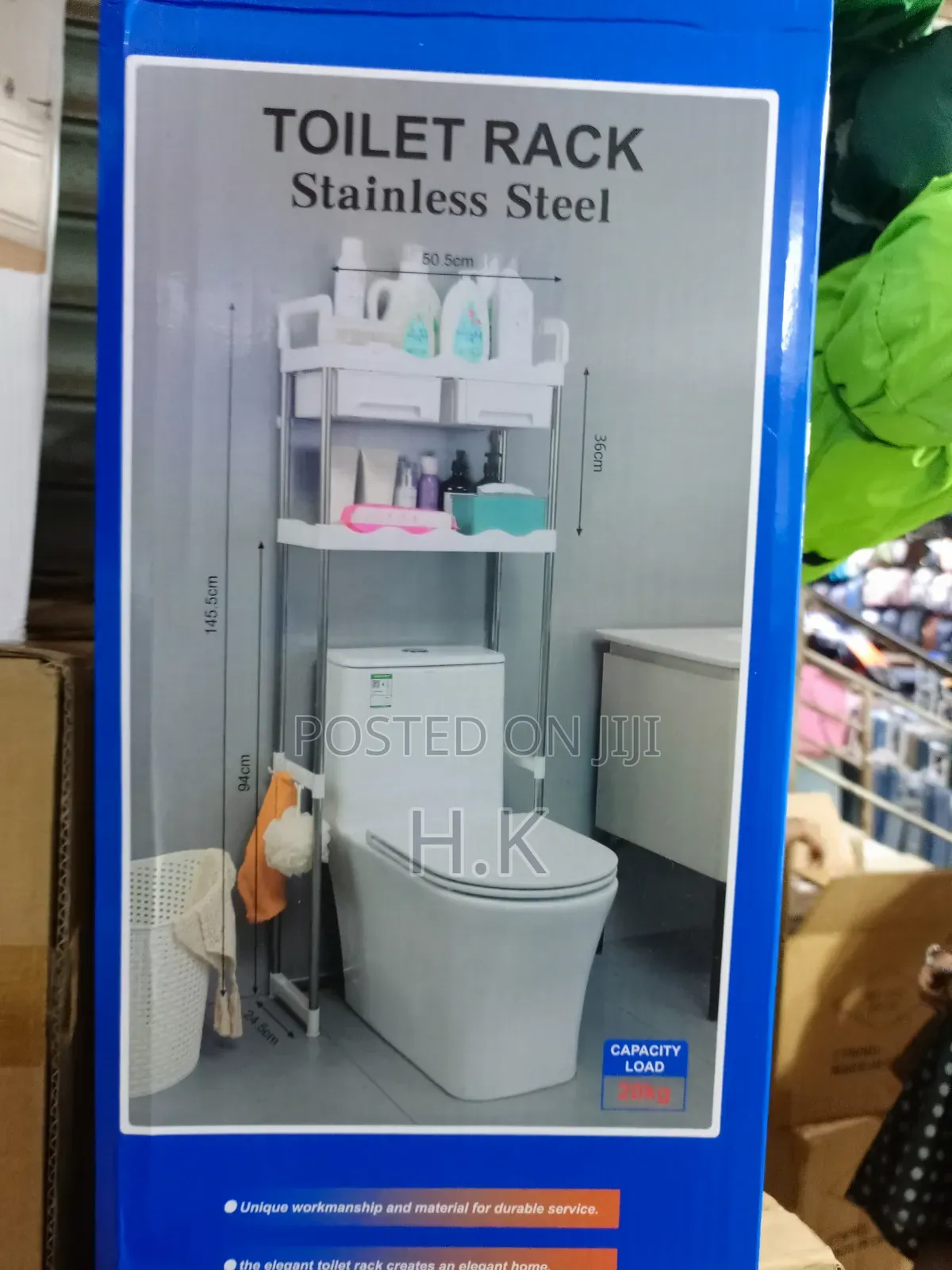 2-Tier Stainless Steel Over-the-Toilet Storage Rack