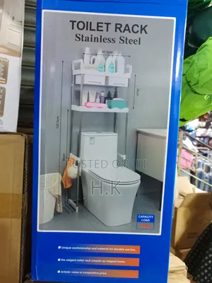 2-Tier Stainless Steel Over-the-Toilet Storage Rack