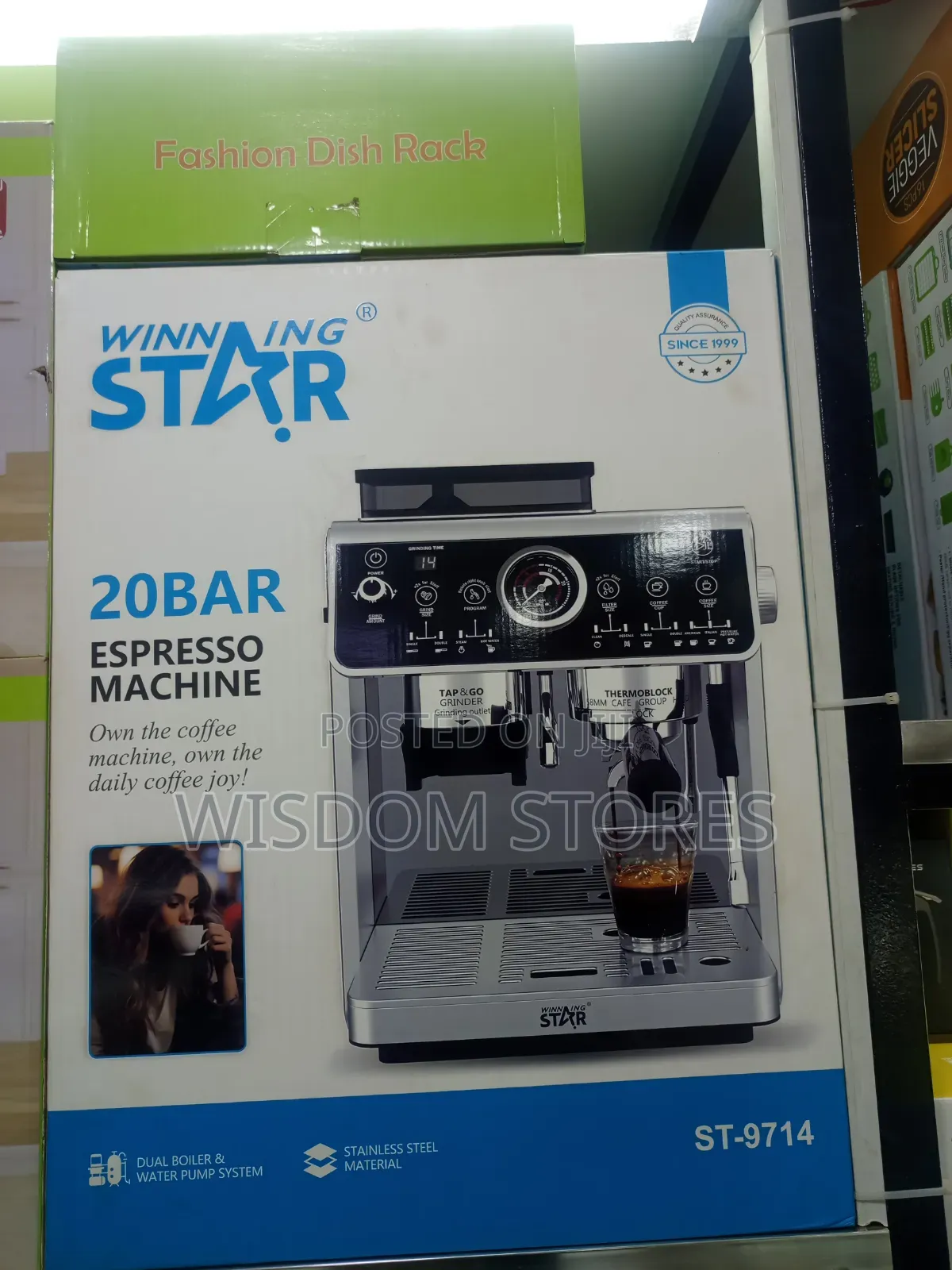 Winning Star ST-9714 20-Bar Espresso Machine