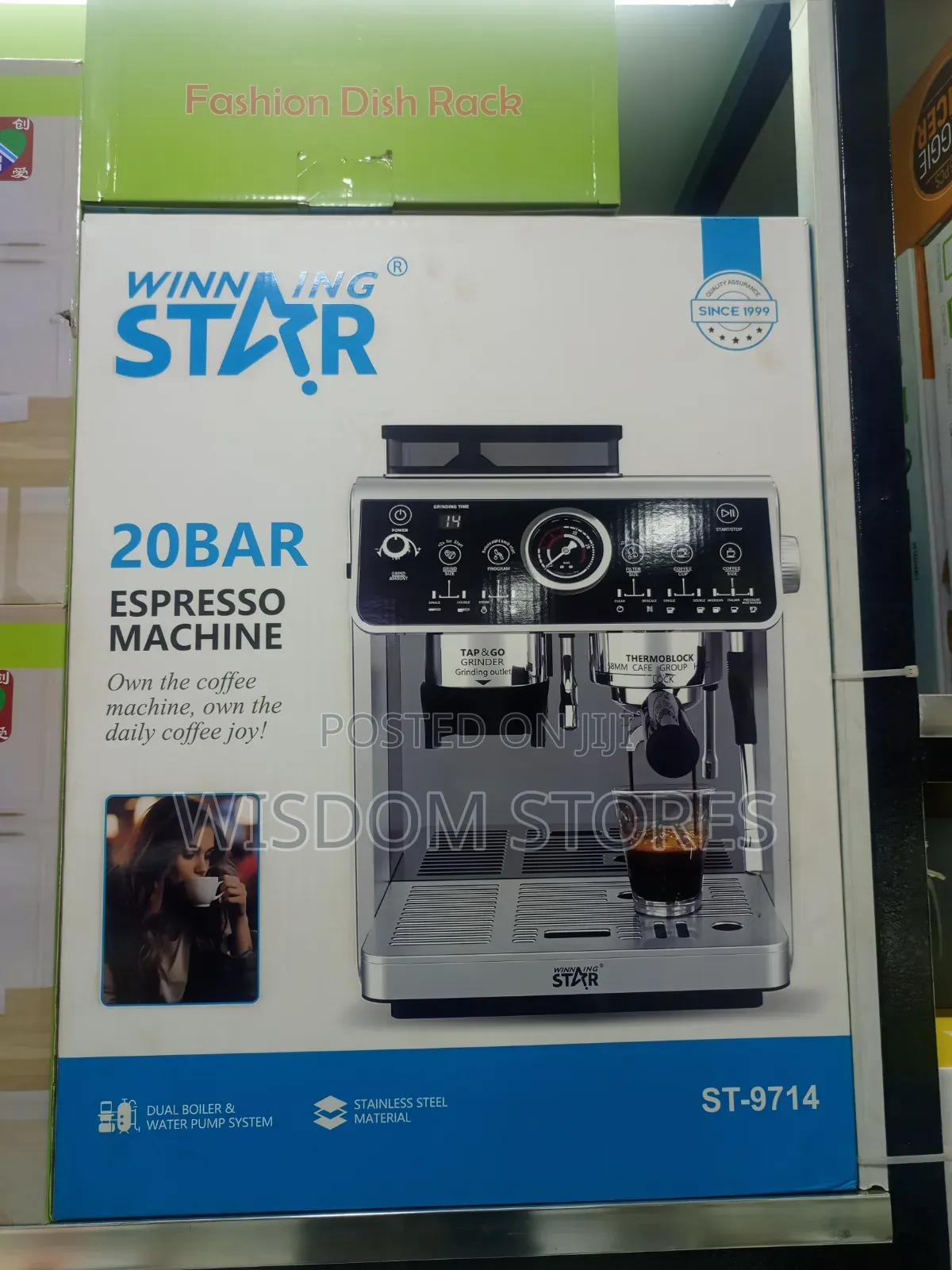 Winning Star ST-9714 20-Bar Espresso Machine