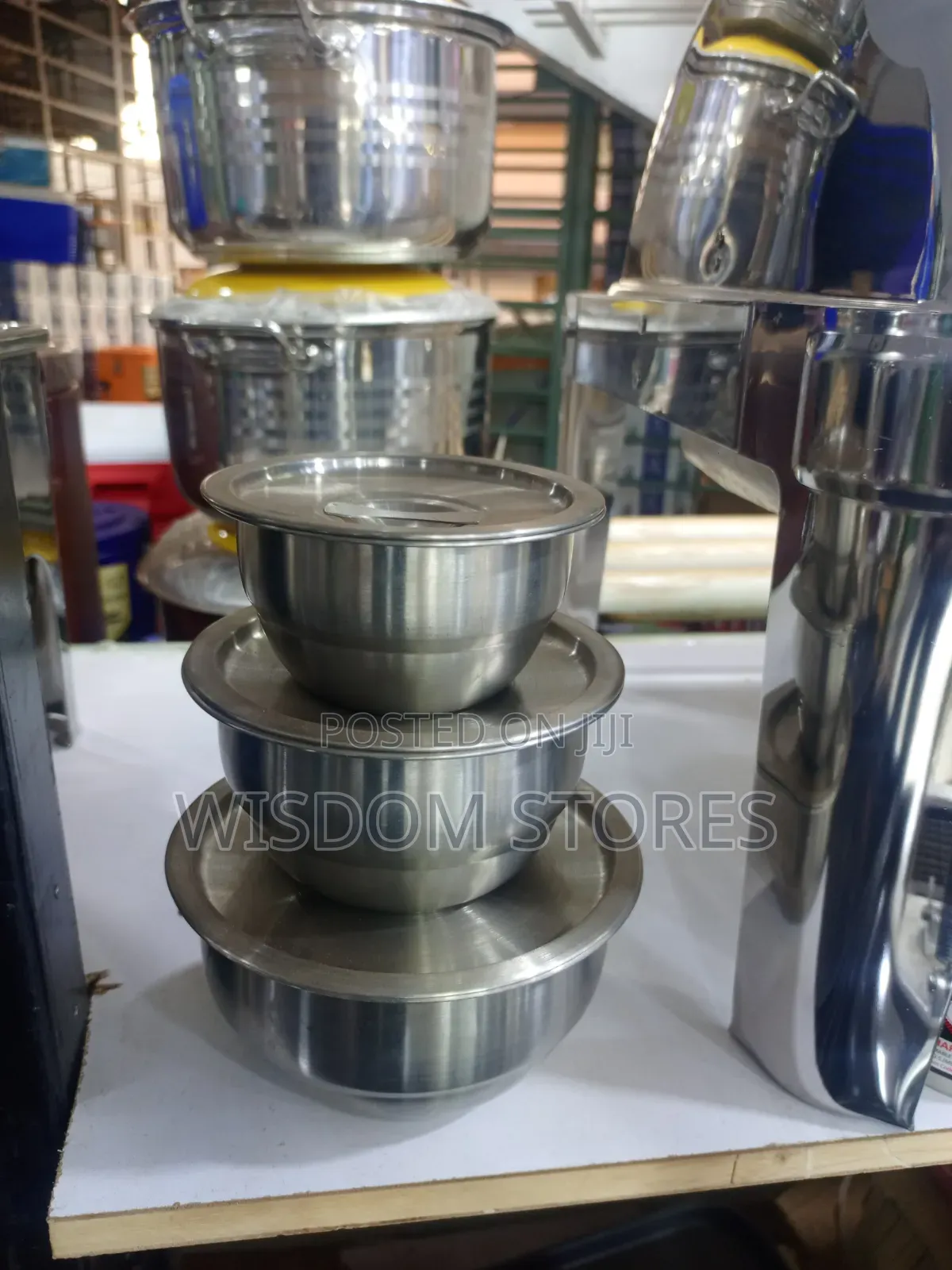 Small Stainless Steel Bowl With a Matching Lid.