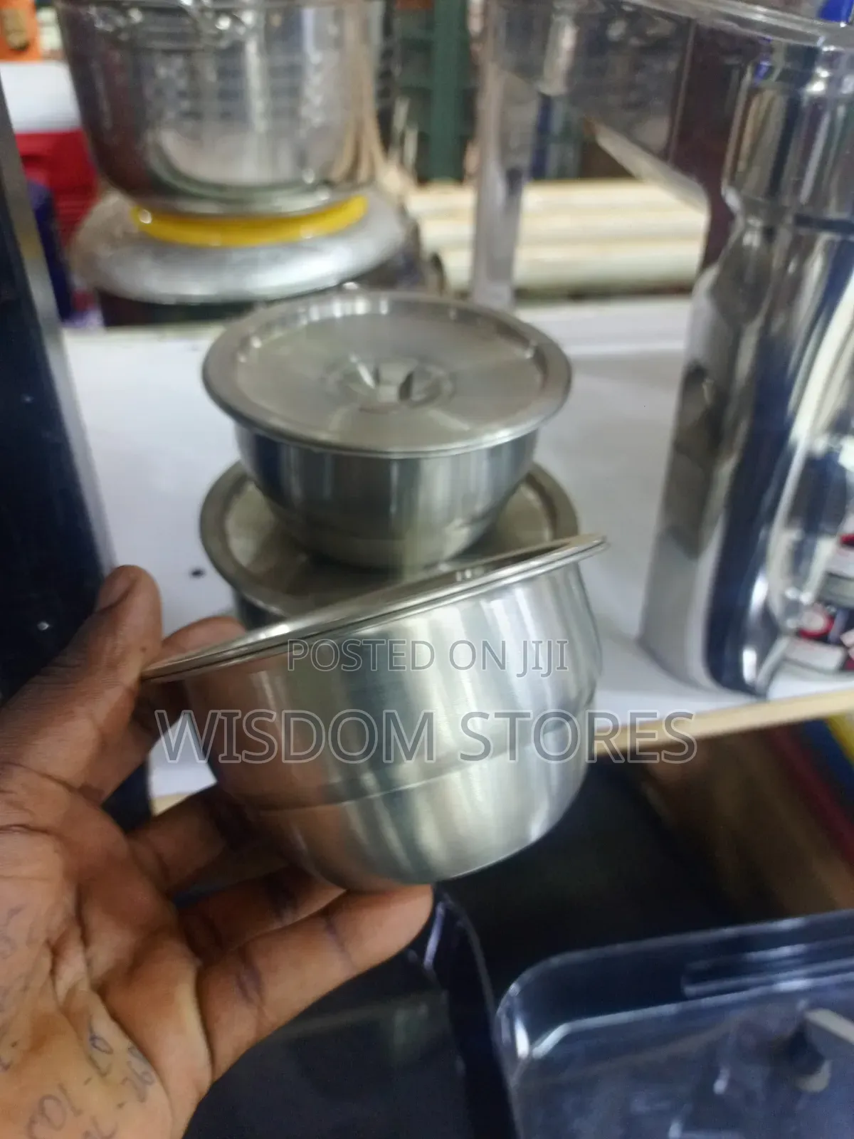 Small Stainless Steel Bowl With a Matching Lid.