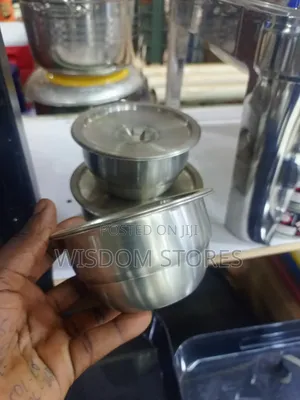 Small Stainless Steel Bowl With a Matching Lid.