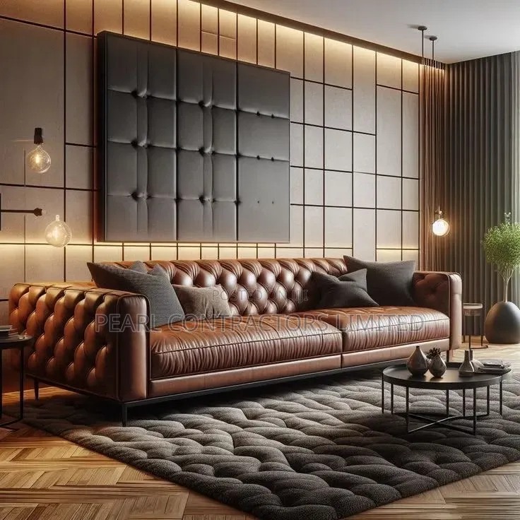 Sofas/3 Seaters Buttoned Sofas in Any Colour From 1,200,000/- On Order