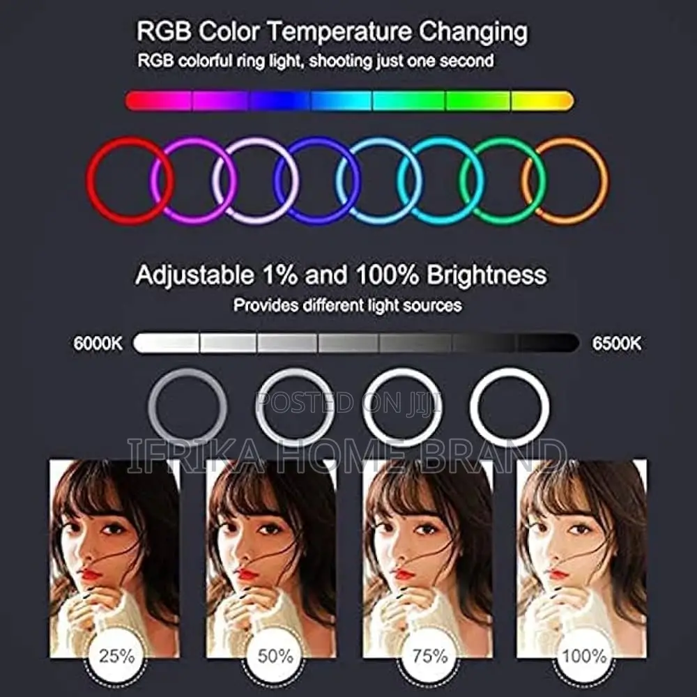 MJ-26 10-Inch RGB Fill Light LED Ring Light