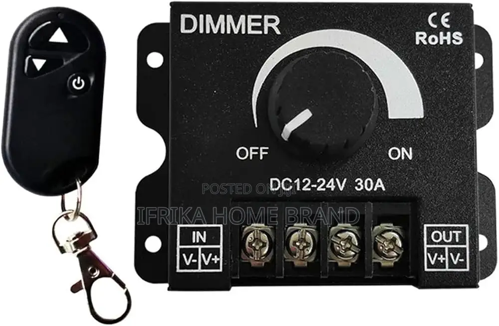 DC 5v-24v 30A PWM LED Dimmer Controller Switch With Remote Control