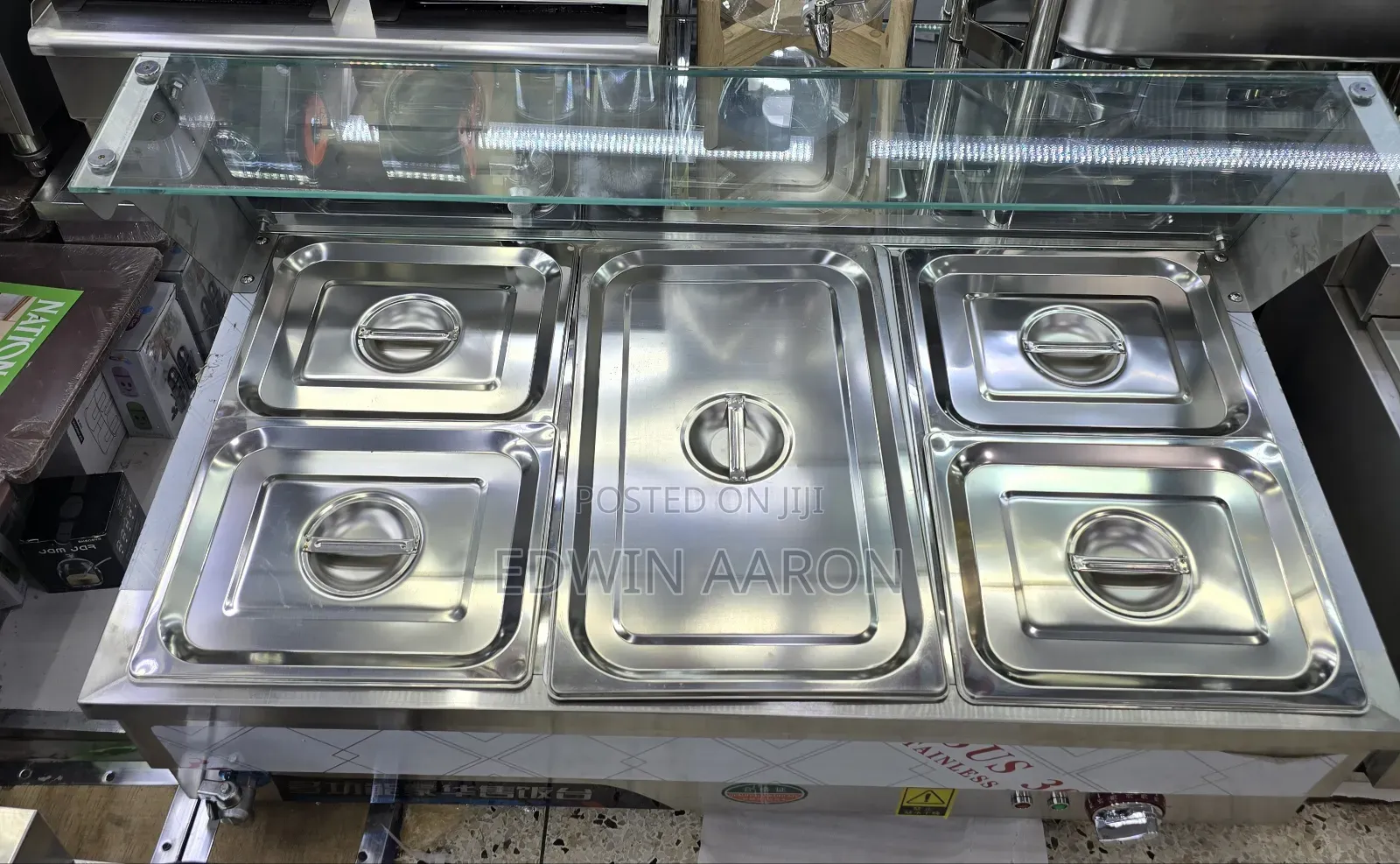 Commercial Electric 5 Pan Food Warmer - Baine Marie