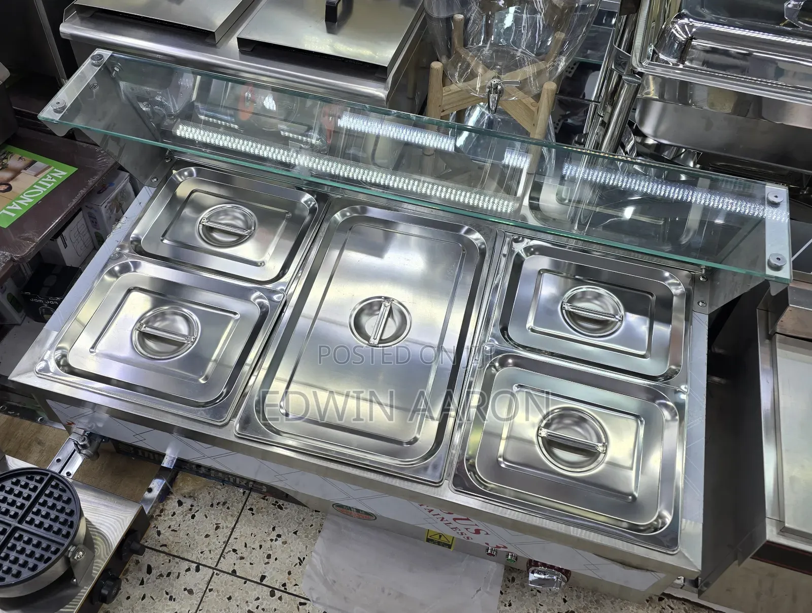 Commercial Electric 5 Pan Food Warmer - Baine Marie