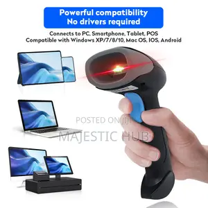 JRK Wireless Barcode Scanner Bluetooth + 2.4G, 2000mAh Battery