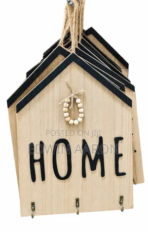 Wooden Home Wall Decor With Key Hooks