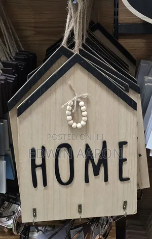 Wooden Home Wall Decor With Key Hooks