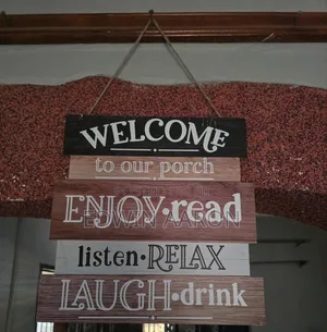 Welcome to Our Porch Wooden Wall Plaque