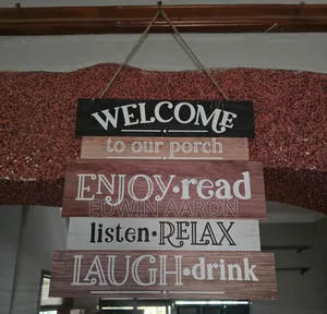 Welcome to Our Porch Wooden Wall Plaque