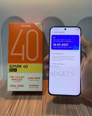 New Tecno Spark 40 Pro+ 256 GB Black