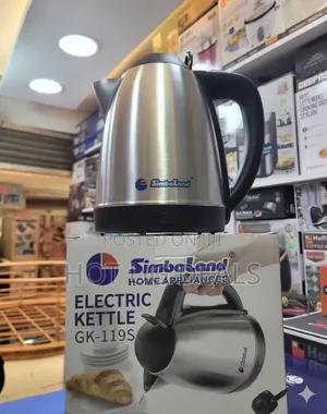 Simbaland 1.8L Fast Boiling Electric Kettle/Percolator – Silver